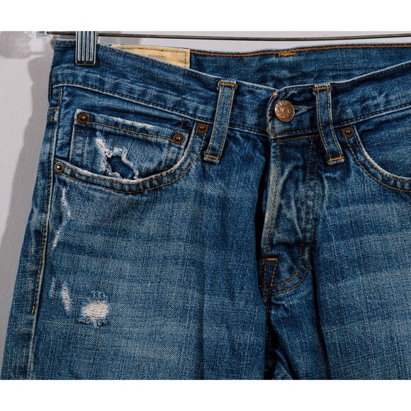 Hollister Balboa Distressed Button Fly Classic Fit Straight Leg Jeans Sz 28 x 30 - Picture 2 of 4